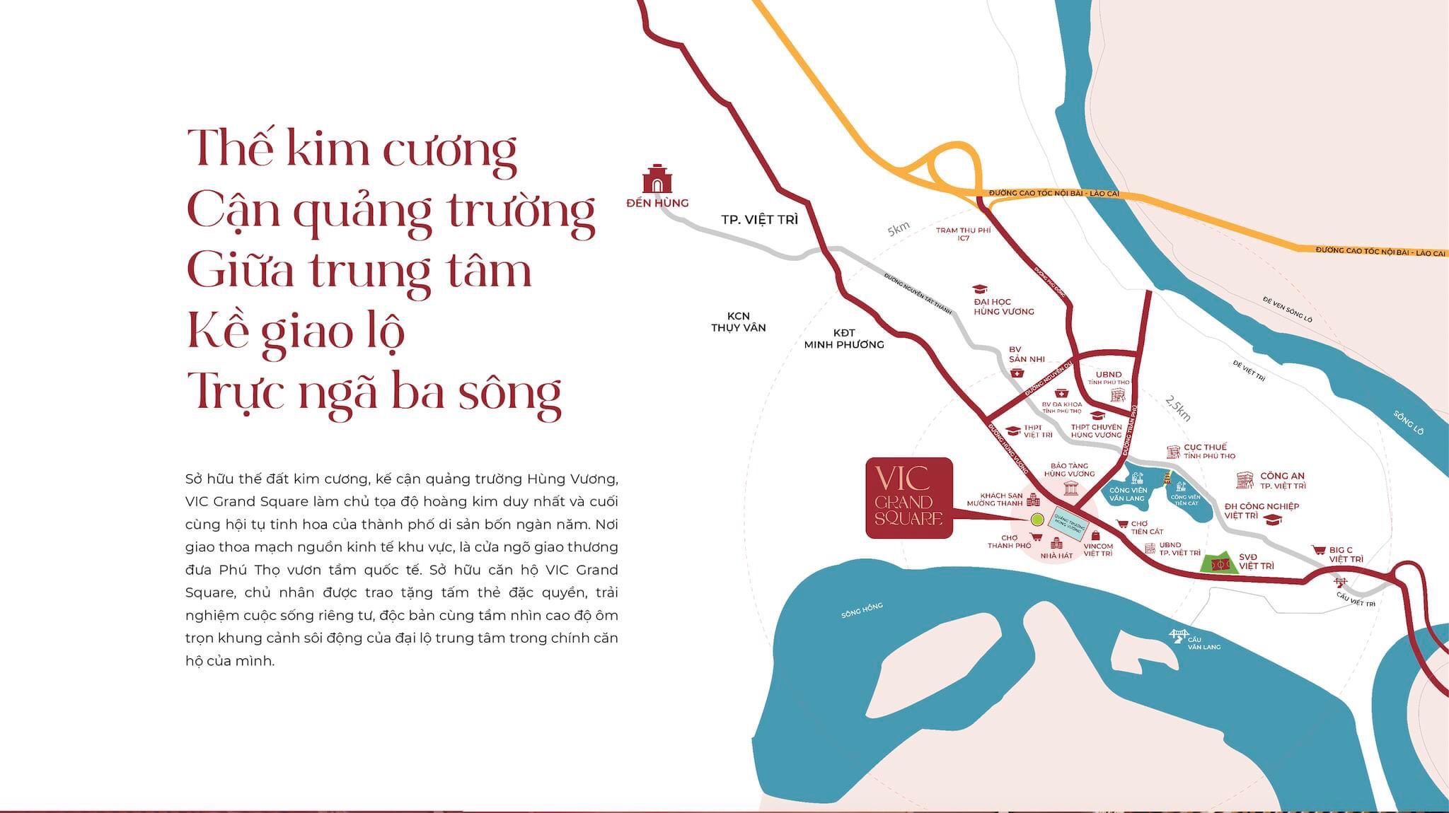vị trí dự án vic grand square việt trì